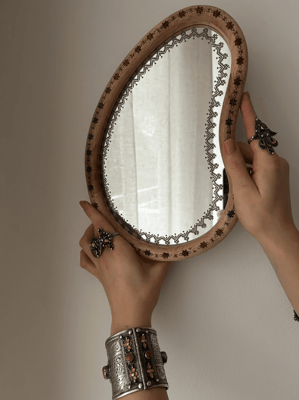 miroir en Bois – Symbole berbère — visuel 2
