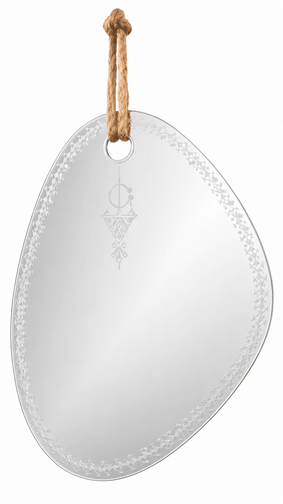 Miroir Décoratif Suspendu – Motifs Amazighs Gravés — visuel 1